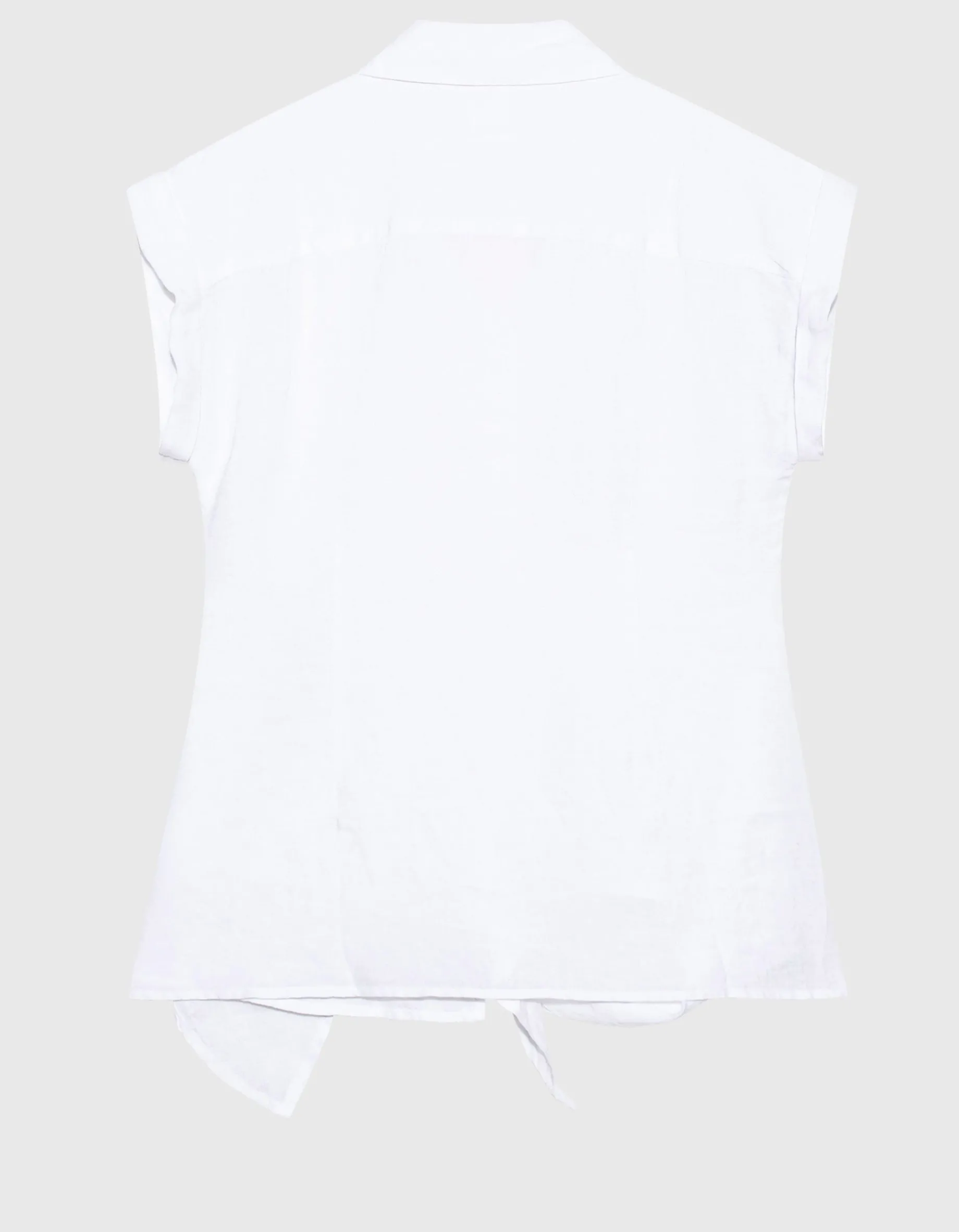 Asymmetrische Leinen-Bluse
