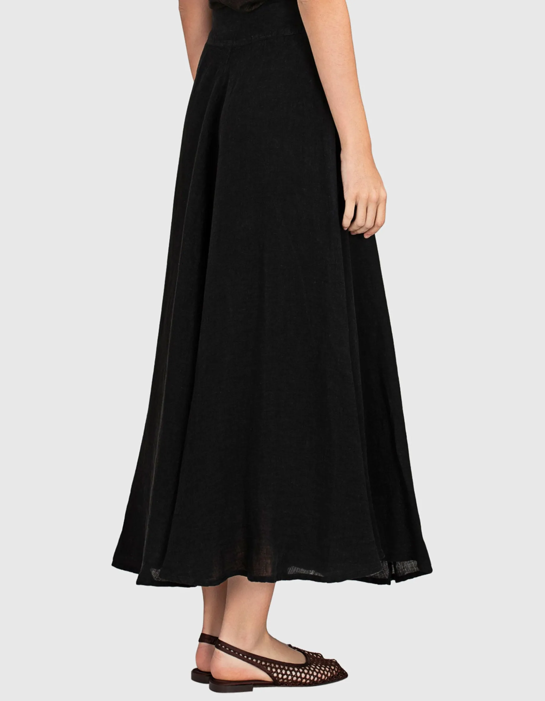 Ausgestellter Leinen-Rock
