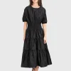 Ausgestelltes Midi-Kleid Geraros
