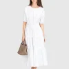 Ausgestelltes Midi-Kleid Geraros