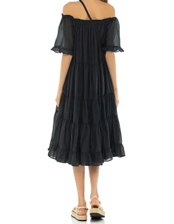 Ausgestelltes Off-Shoulder Kleid