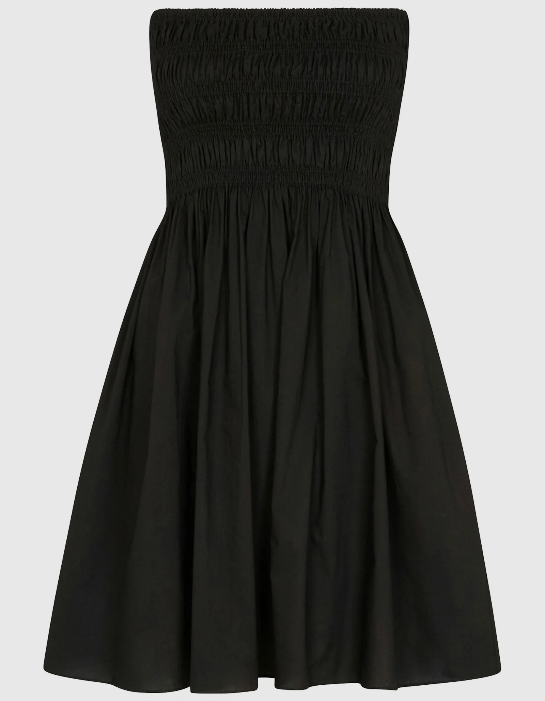 Bandeau-Popeline-Kleid