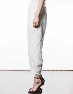 Barrel-Fit Leinen-Mix Hose