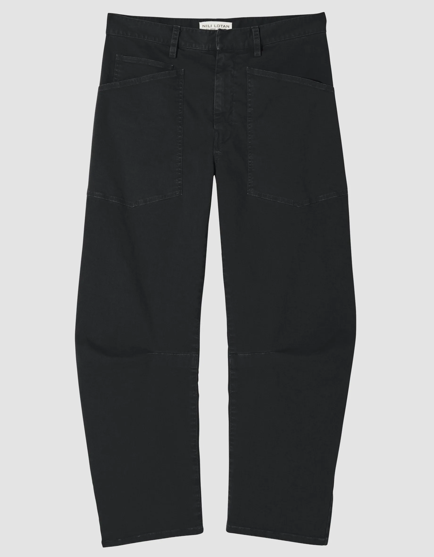 Barrel-Hose Shon aus Baumwoll-Twill mit Eingrifftaschen