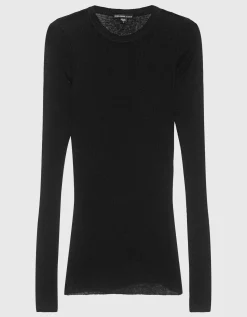 Baumwoll Longsleeve mit Kaschmir Anteil