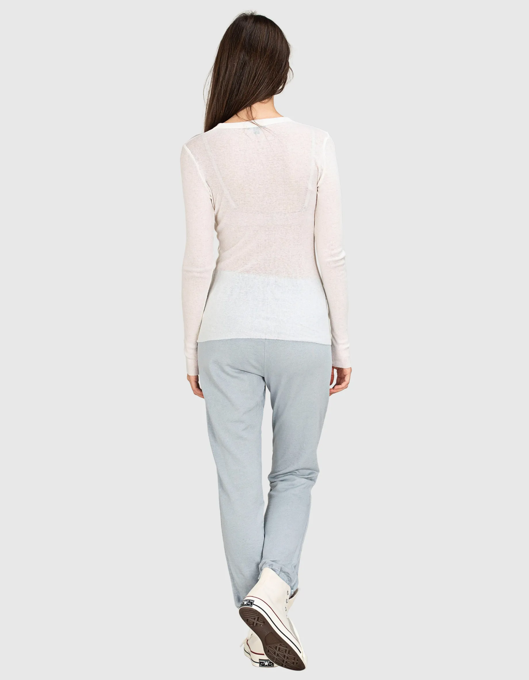 Baumwoll Longsleeve mit Kaschmir Anteil