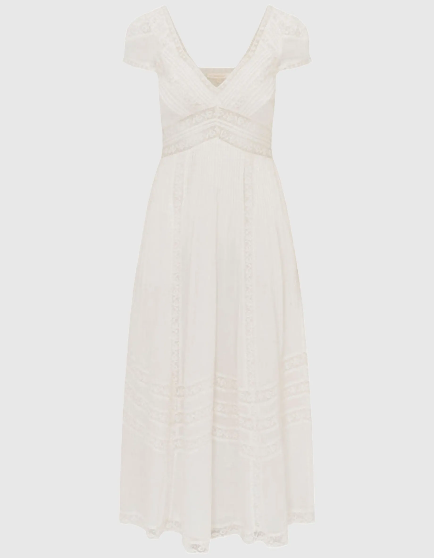 Baumwoll-Midi Kleid Suvi mit Spitzendetails