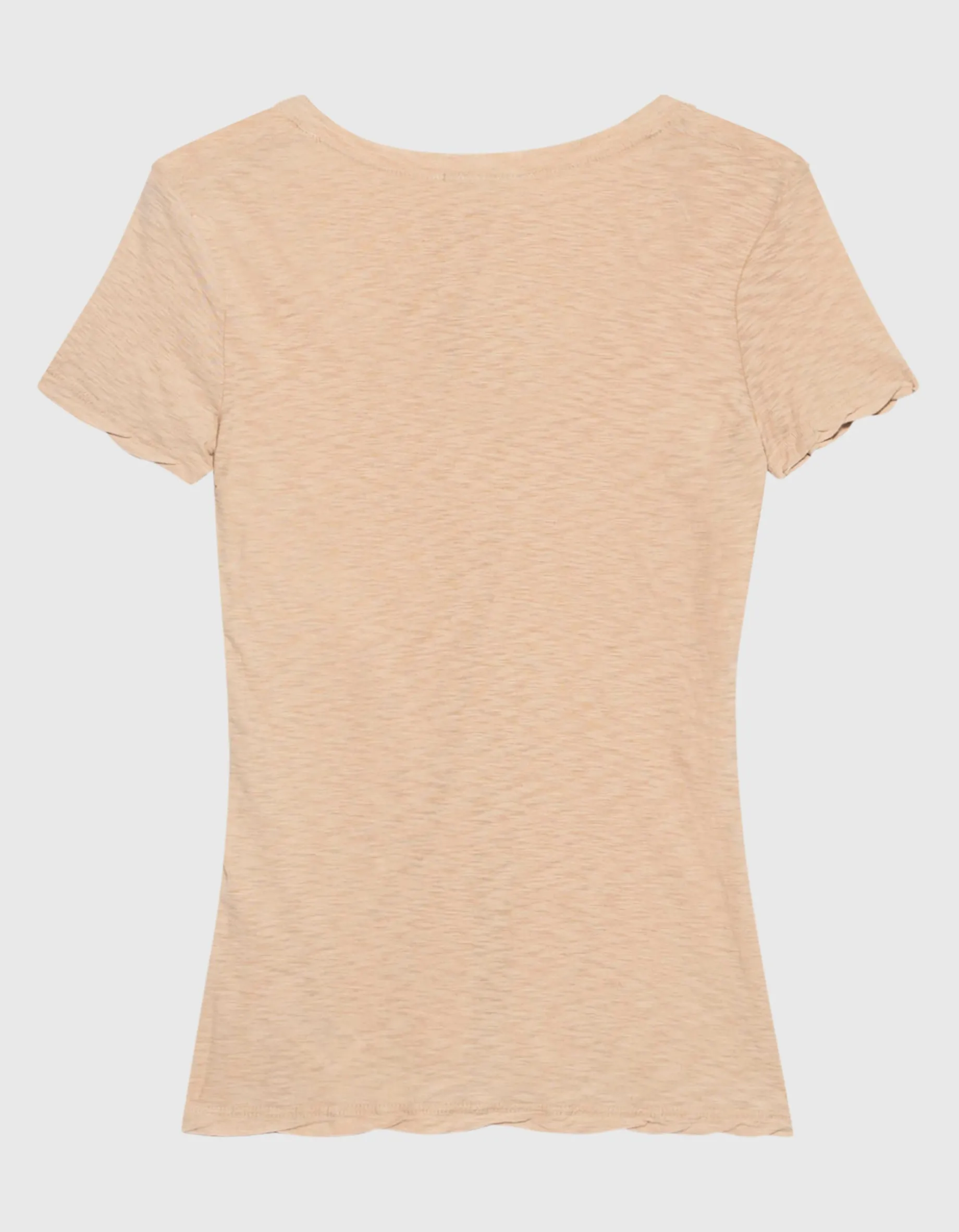 Baumwoll-T-Shirt mit V-Ausschnitt