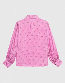 Bedruckte Seiden-Bluse
