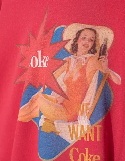 Bedruckter Oversize Hoodie im Vintage-Stil