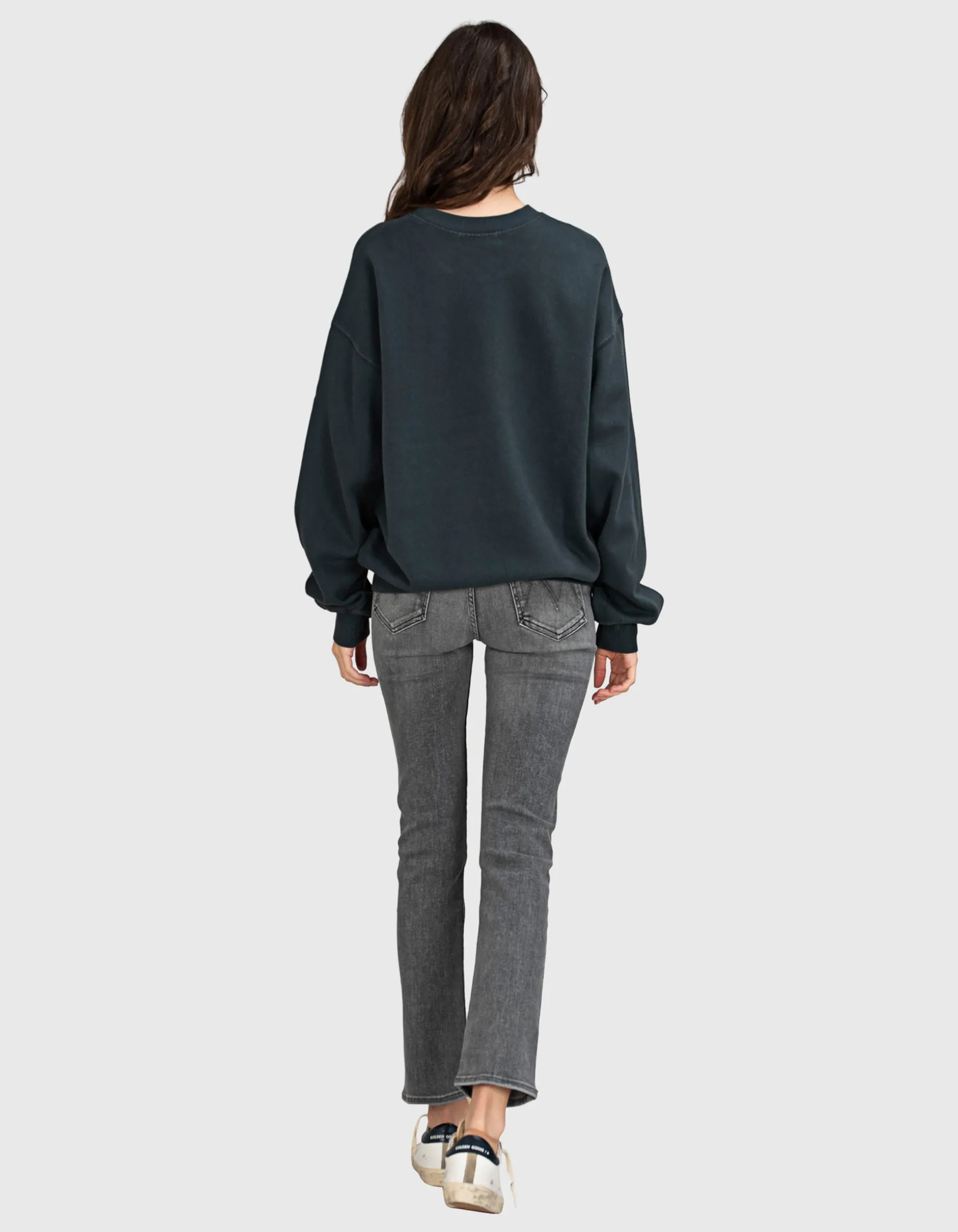Bedrucktes Oversize Sweatshirt mit Glitter-Finish