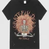 Bedrucktes Oversize T-Shirt im Vintage-Look