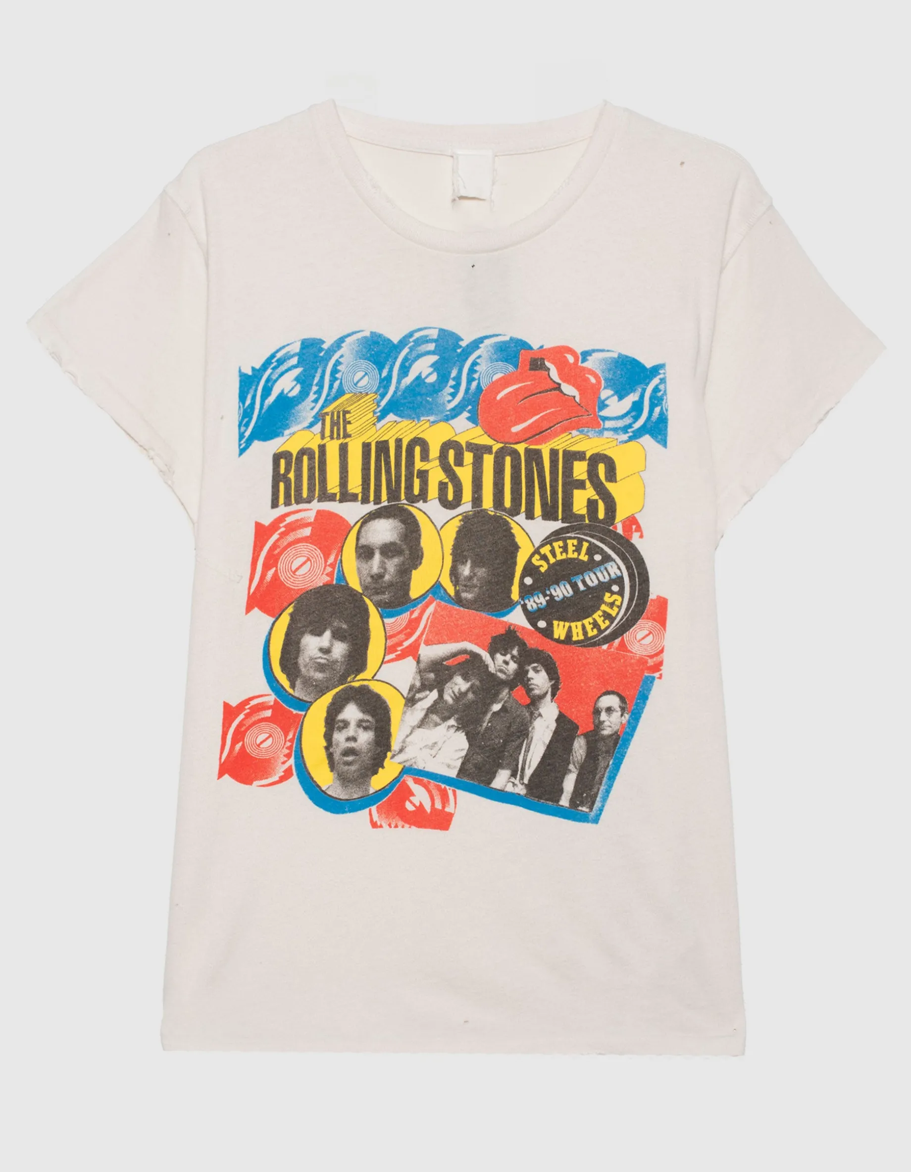 Bedrucktes Oversize T-Shirt im Destroyed-Look