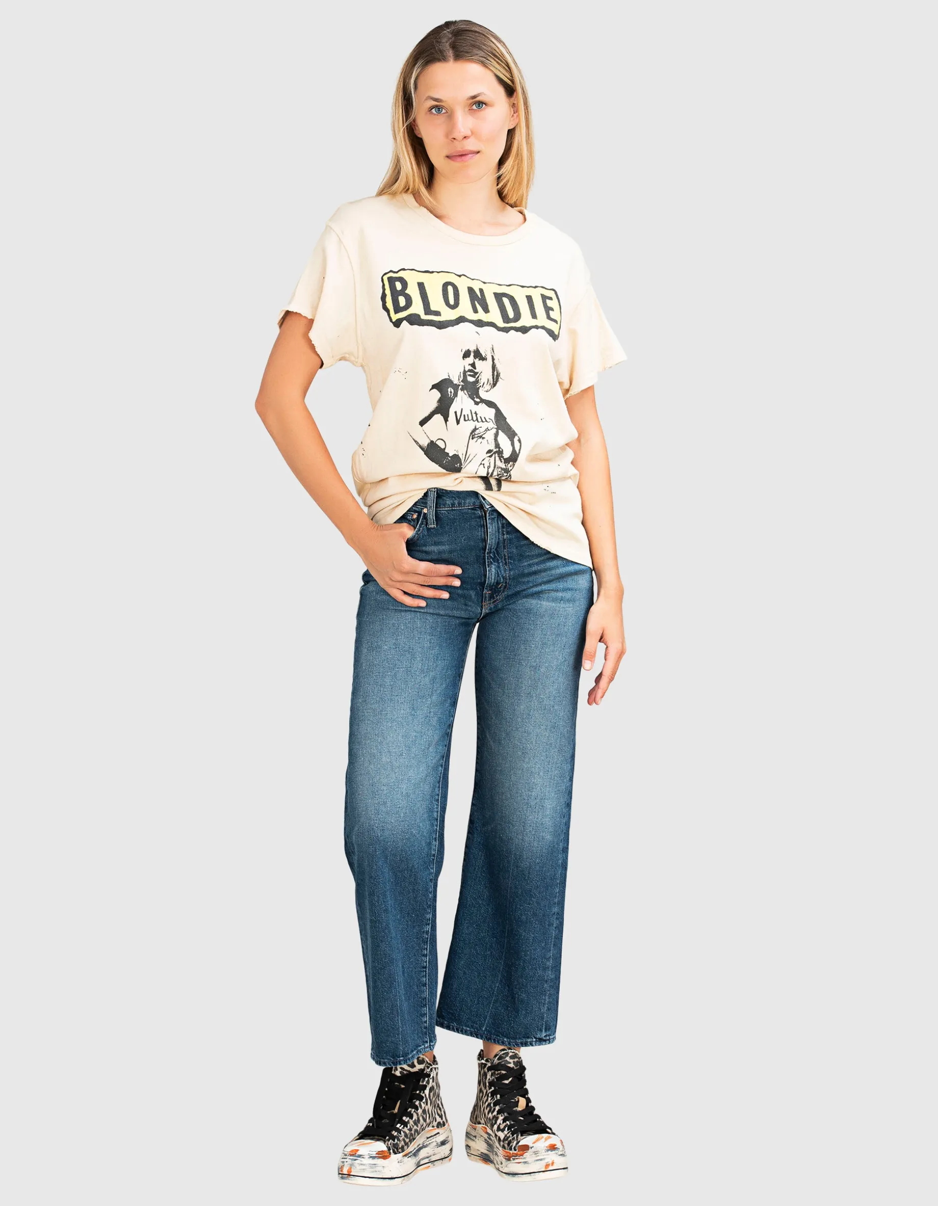 Bedrucktes Oversize T-Shirt im Vintage-Look