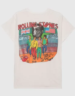 Bedrucktes Oversize T-Shirt im Destroyed-Look