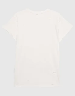 Bedrucktes Oversize T-Shirt im Destroyed-Look