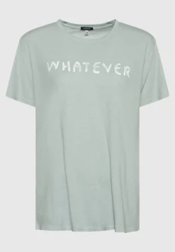 Bedrucktes Oversize-T-Shirt mit Kaschmir-Anteil