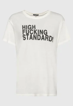 Bedrucktes Oversize-T-Shirt mit Kaschmir-Anteil