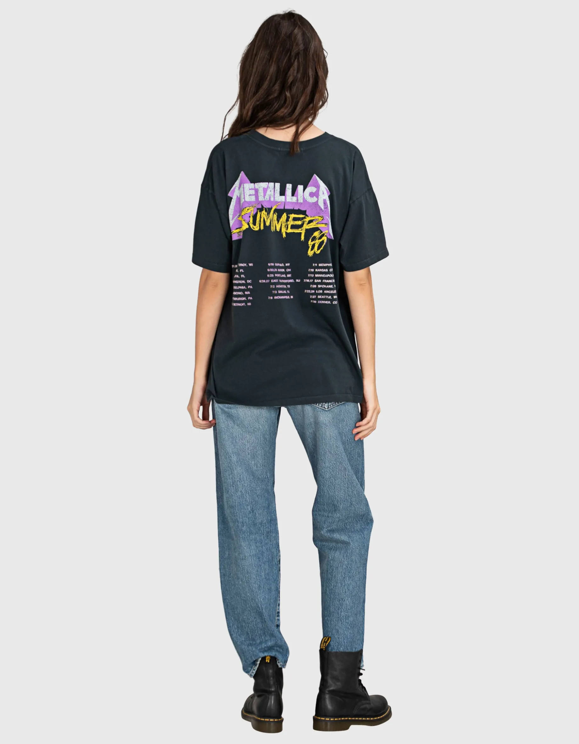 Bedrucktes Oversize-T-Shirt mit Glitter-Finish