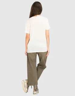 Bedrucktes Oversize-T-Shirt mit Kaschmir-Anteil