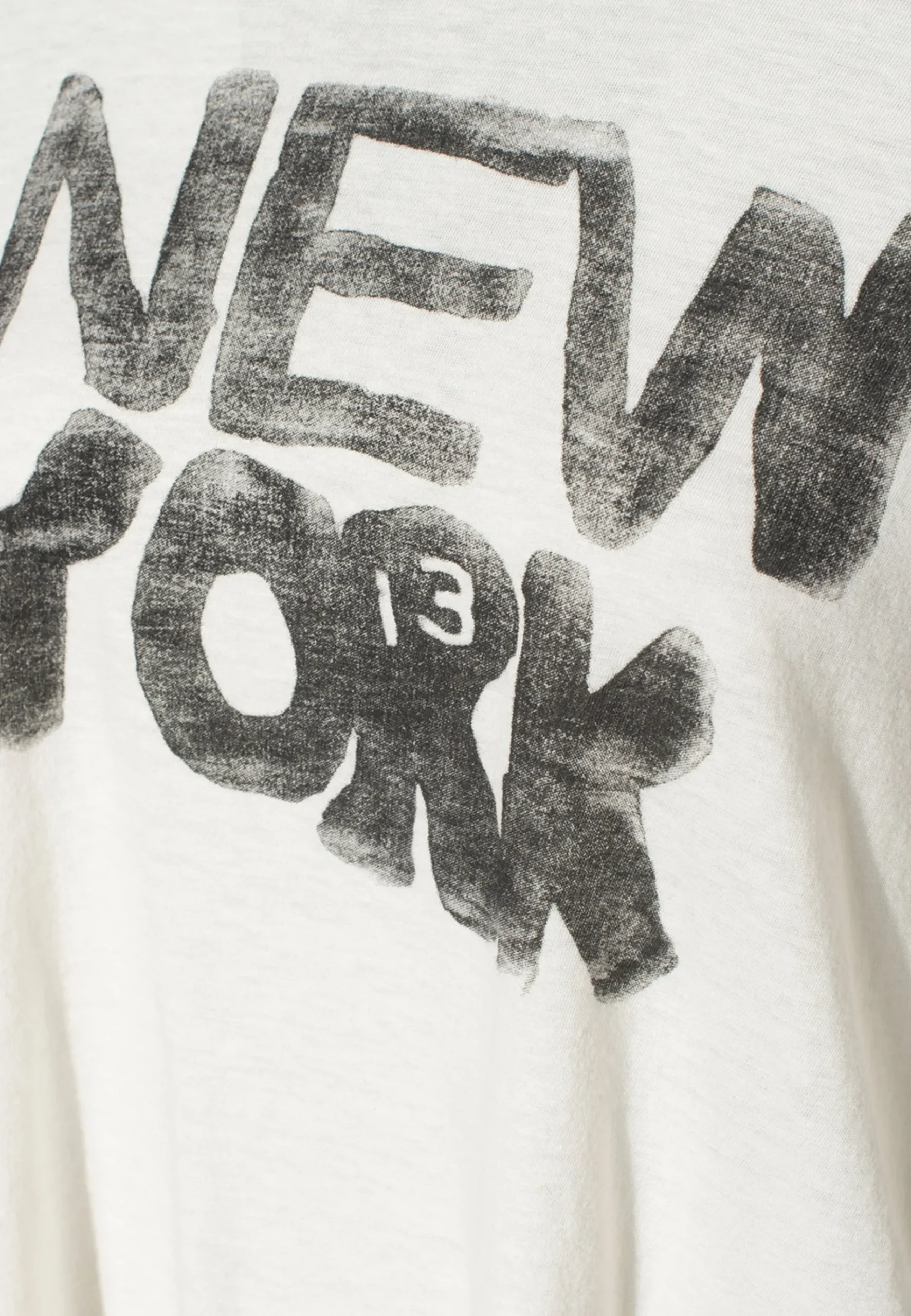 Bedrucktes Oversize-T-Shirt mit Kaschmir-Anteil