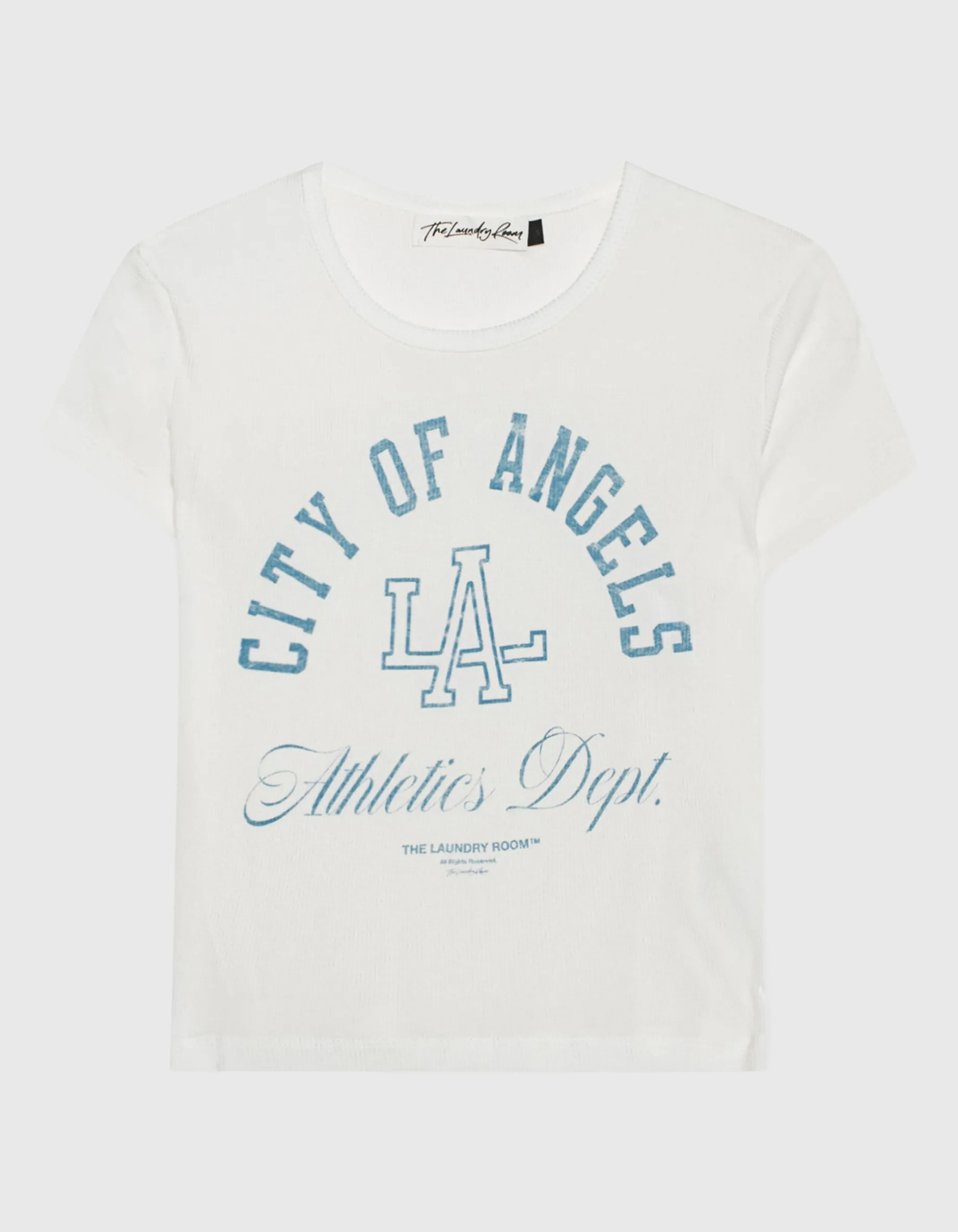 Bedrucktes Ripp-T-Shirt