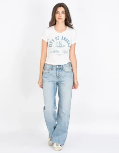 Bedrucktes Ripp-T-Shirt