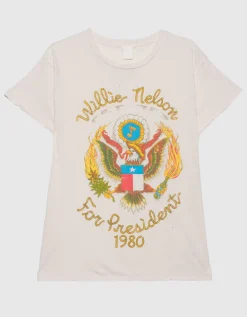 Bedrucktes T-Shirt im Destroyed-Look