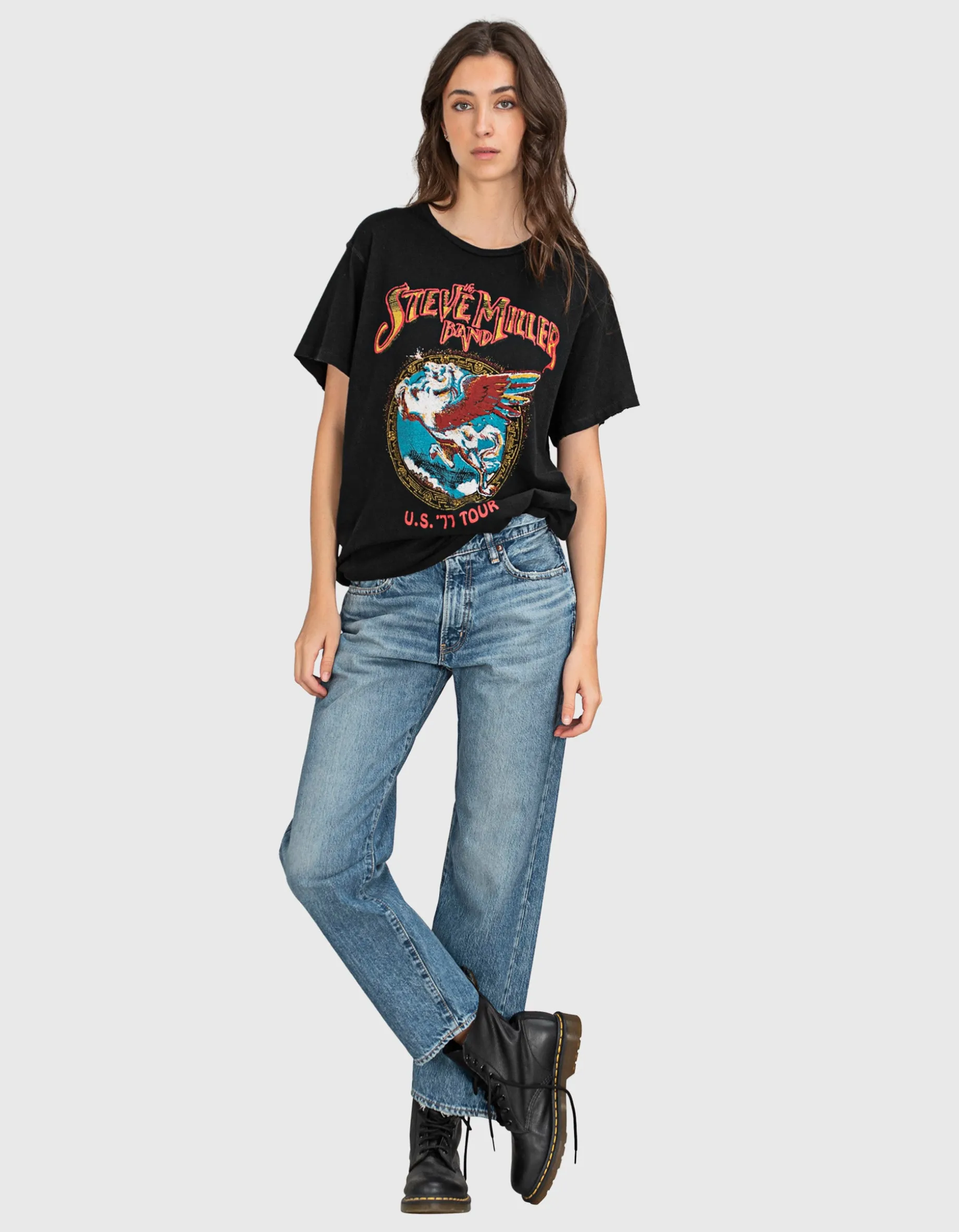 Bedrucktes T-Shirt im Destroyed-Look