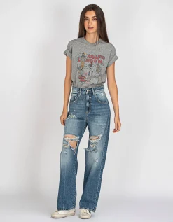 Bedrucktes T-Shirt mit Rundhalsausschnitt