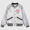 Bestickte Satin College-Jacke