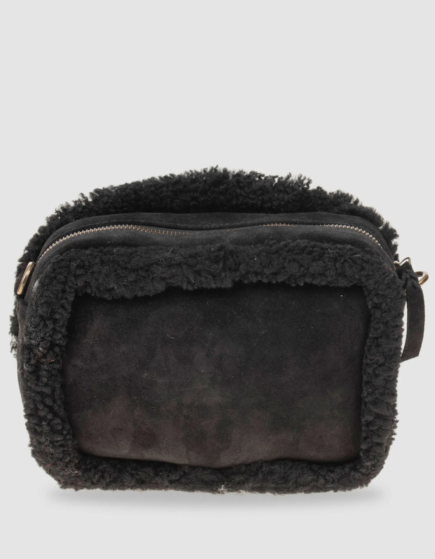 Bestickte Veloursleder-Tasche