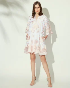 Besticktes Leinen Kleid
