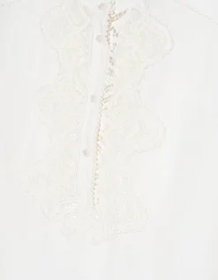 Bluse mit Häkelspitzen-Details