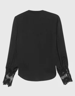 Bluse mit Spitzen-Details