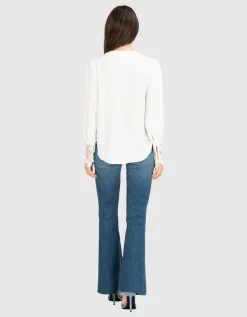 Bluse mit Spitzen-Details