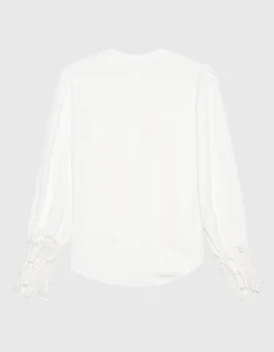 Bluse mit Spitzen-Details