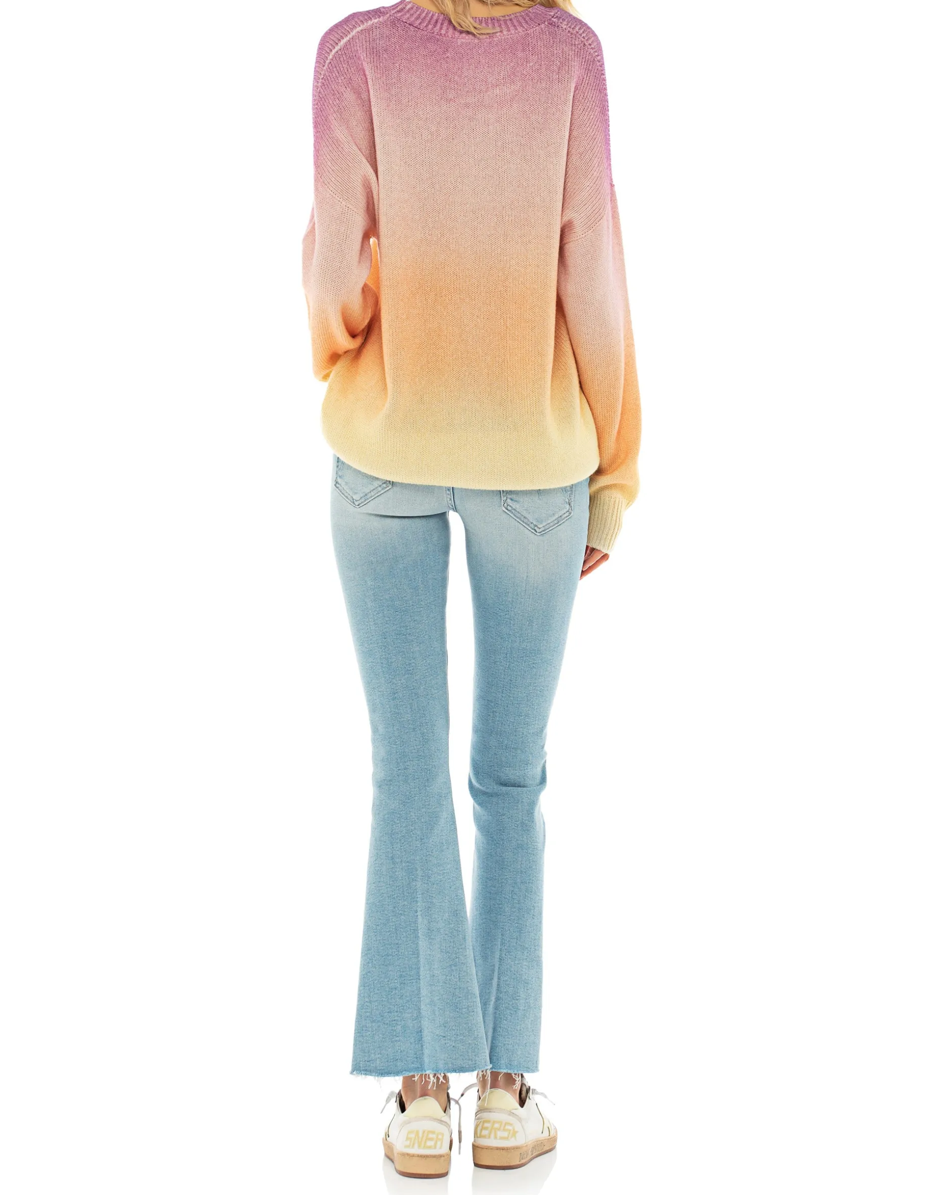 Bootcut-Jeans mit offenem Saum