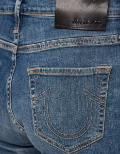 Bootcut-Jeans mit offenem Saum