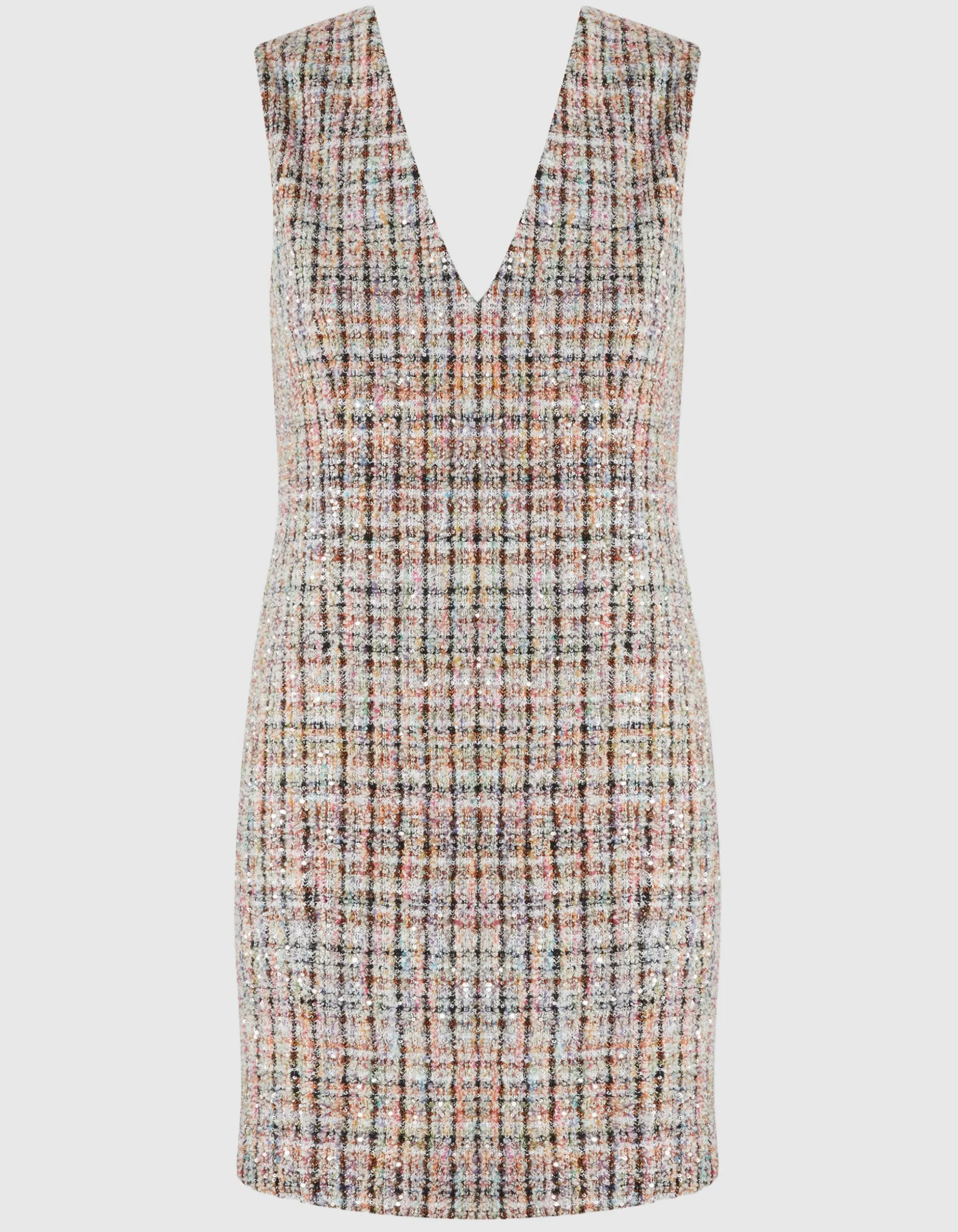 Bouclé-Mini-Kleid mit Pailletten