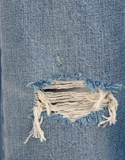 Boyfriend-Jeans mit asymmetrischem Bund