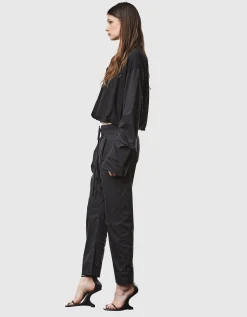 Bundfaltenhose mit elastischem Bund