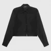 Cropped Bluse mit Seidenanteil