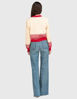 Cropped Cardigan Nico mit Schulterpolstern