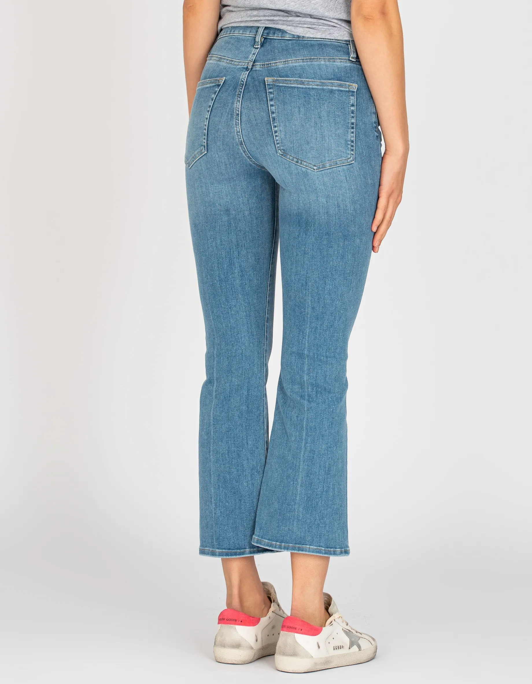 Cropped Flare-Leg Jeans