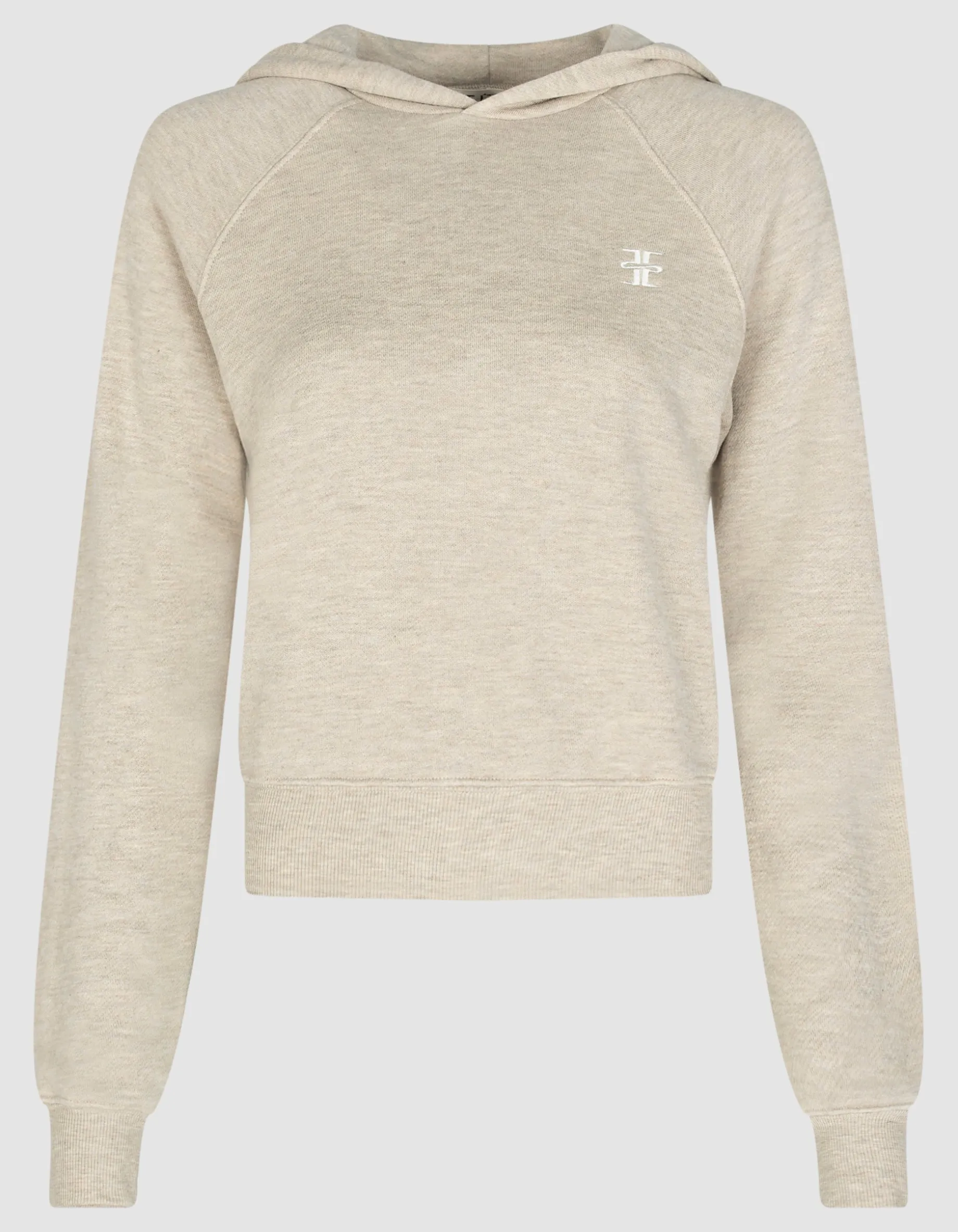 Cropped Hoodie mit Logo-Stickerei