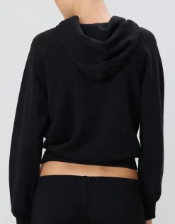 Cropped Hoodie mit Logo-Stickerei