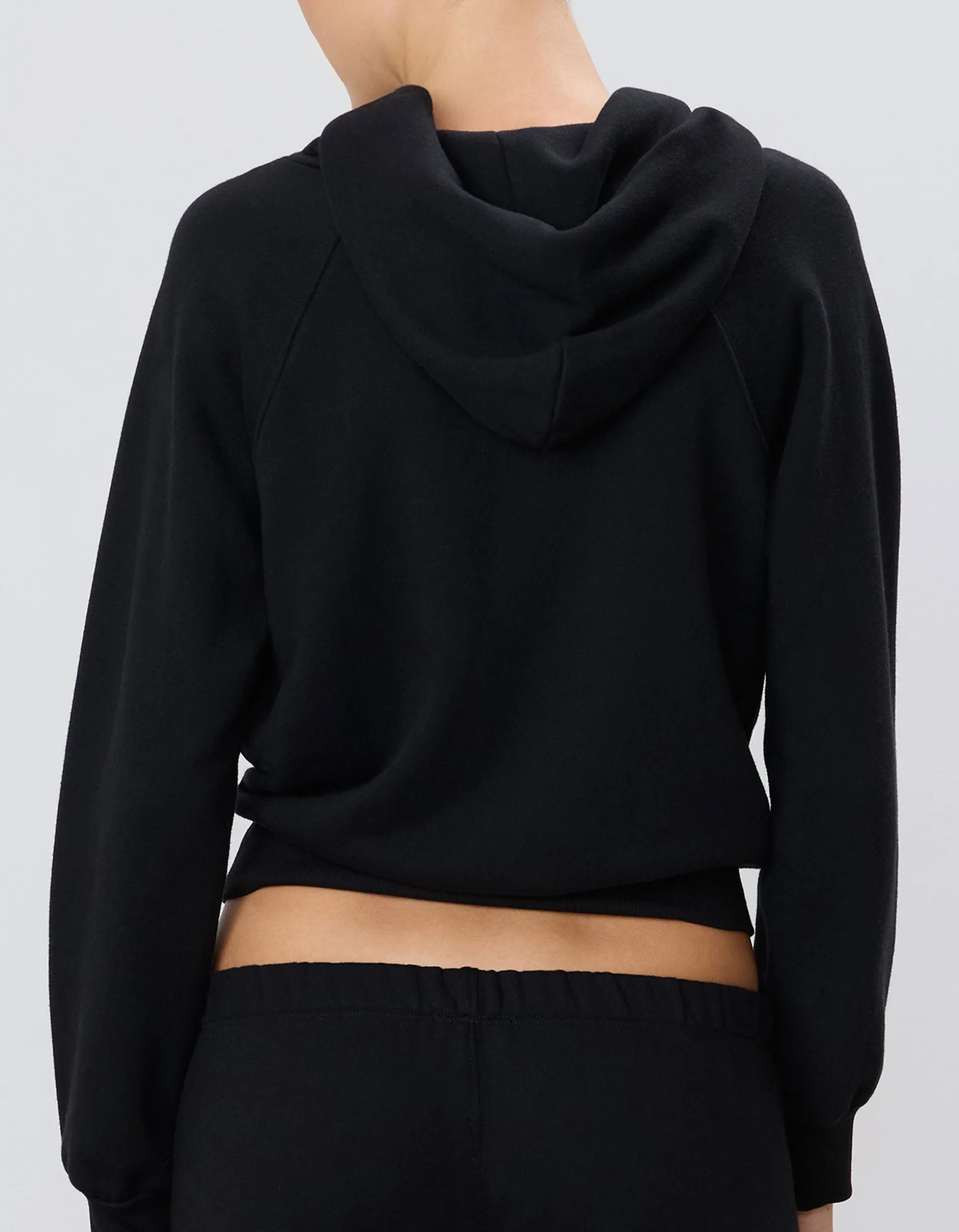 Cropped Hoodie mit Logo-Stickerei