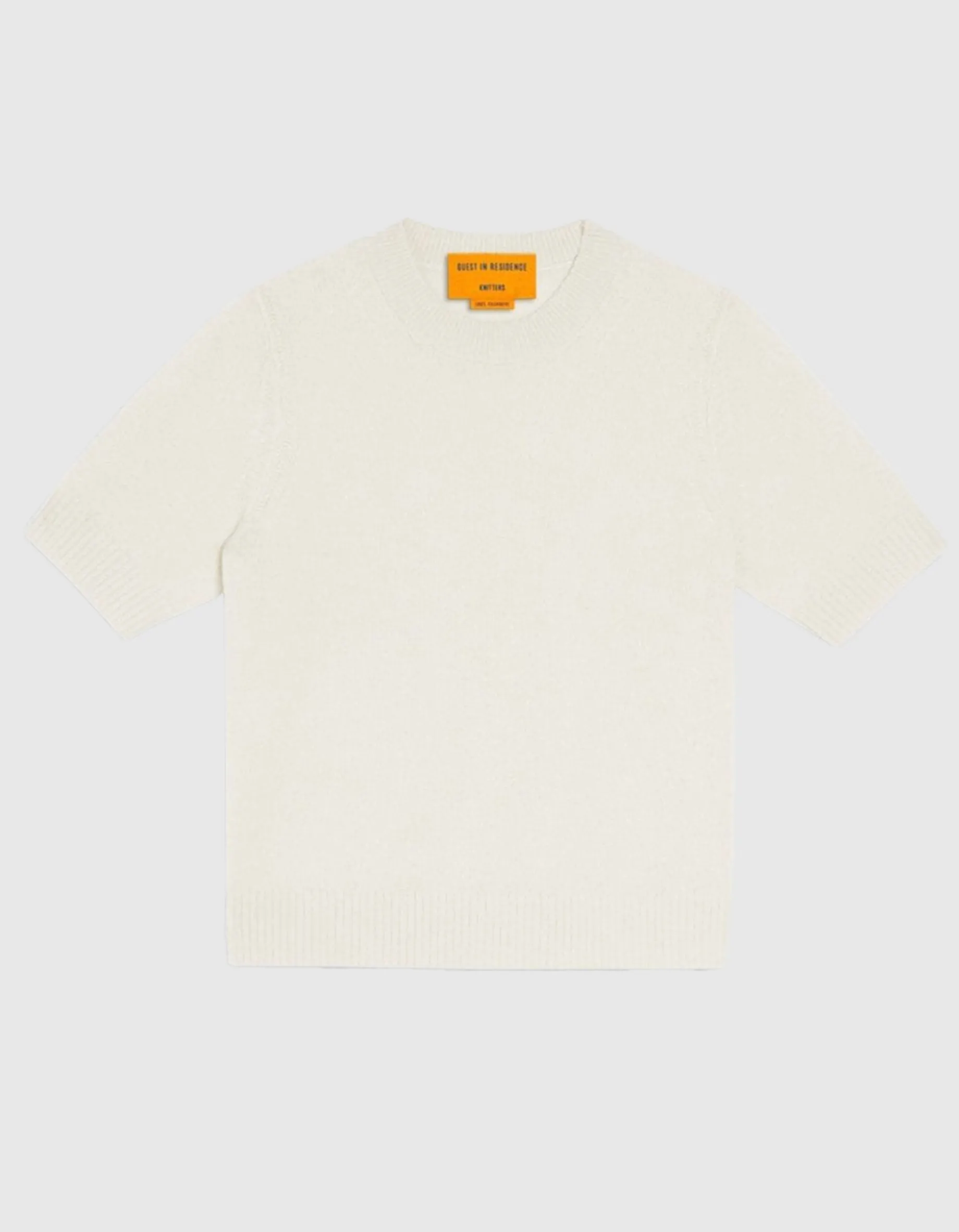Cropped Kaschmir Strick T-Shirt