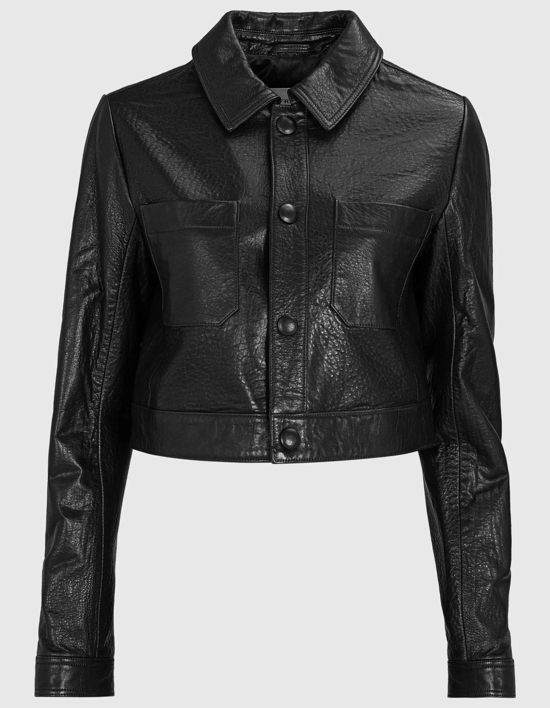 Cropped Lammlederjacke